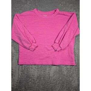 J Crew Vintage Fleece Sweatshirt Womens Size XS Pink Relaxed Fit Athleisure
